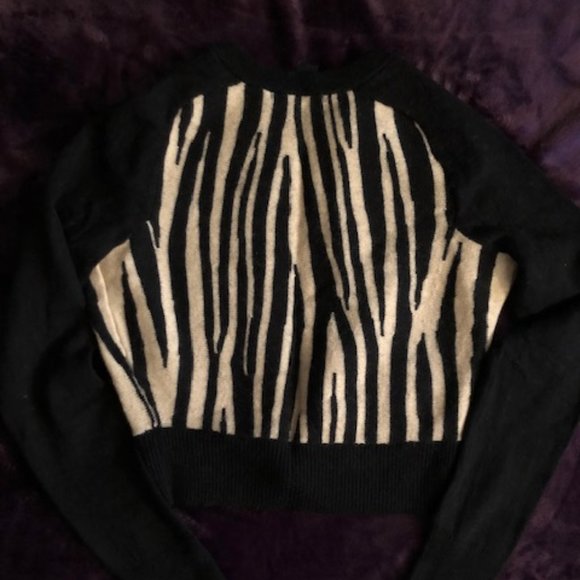 Lucky Brand Zebra Retro/Rockabilly Style Sweater - Picture 4 of 5